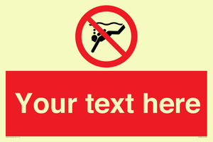 Custom prohibition No sub aqua diving